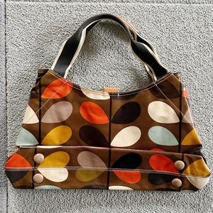 Orla Kiely Signature Pattern Coated Canvas Shoulder Bag